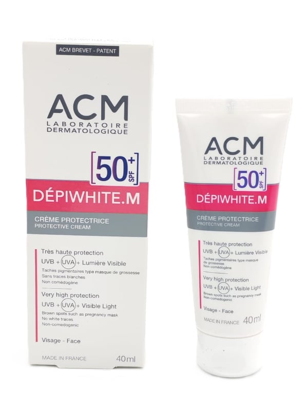 ACM Depiwhite M Sheer Sunscreen Cream, Broad-Spectrum UV and Visible-Light Protection