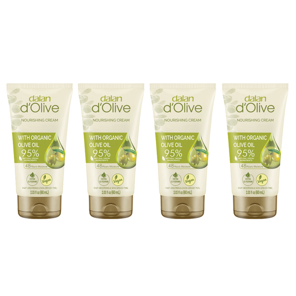 Dalan d'Olive Nourishing Hand Cream Olive Oil and Glycerin 4 x 60 ml