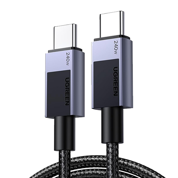 Ugreen USB-C to USB-C Charging Cable Nylon Braided 240W Fast Charging Gray 1m