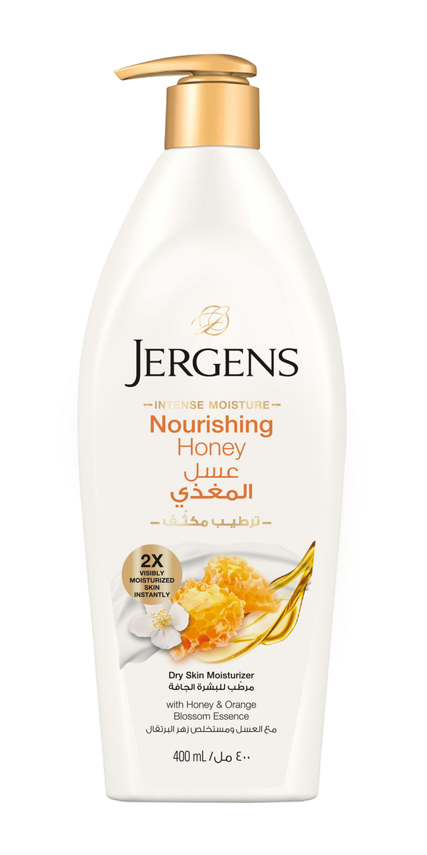 Jergens Nourishing Honey Body Lotion Hydralucence Blend Orange Blossom 400ml