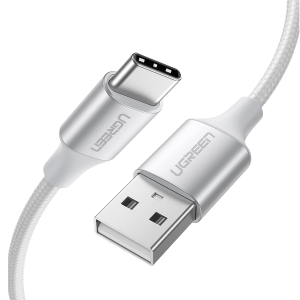 Ugreen USB to USB-C Charging Cable Aluminum Braid White