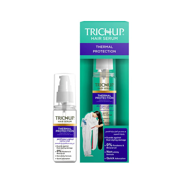 Trichup Heat Protection Hair Serum Thermal Protection with Flaxseed and Sesame Oil 60 ml