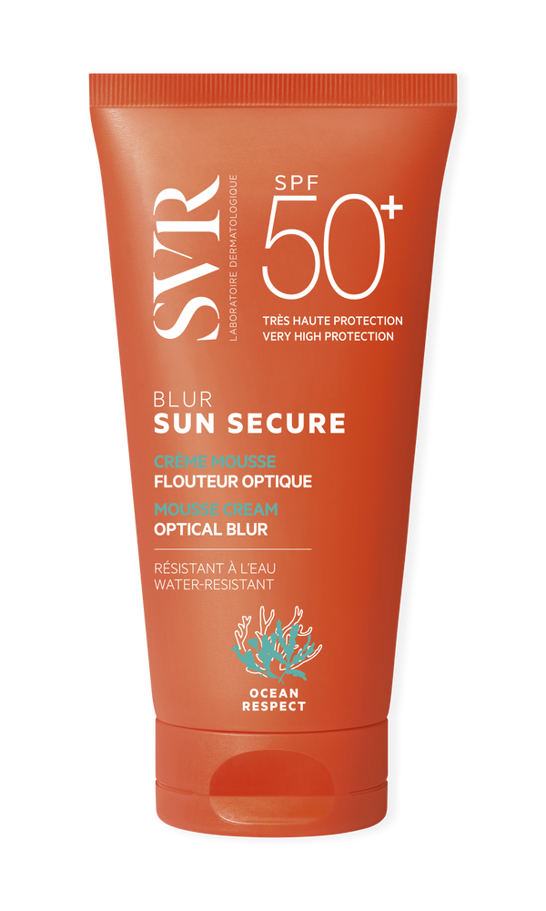 SVR Sun Secure Blur Mousse Cream SPF50+ Facial Sunscreen, Apricot Tint, 50ml