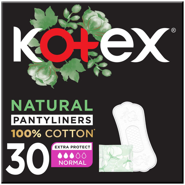 Kotex Natural Cotton Panty Liners Daily Freshness 30 Pieces