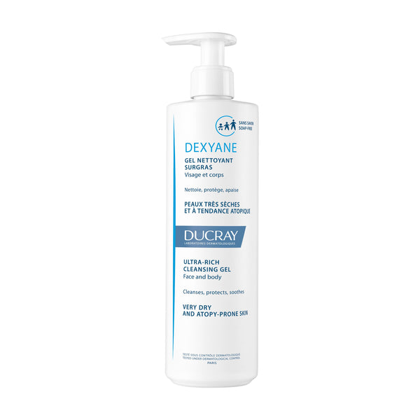 Ducray Dexyane Ultra Rich Cleansing Gel Gentle Soap-Free Fragrance-Free 400 ml