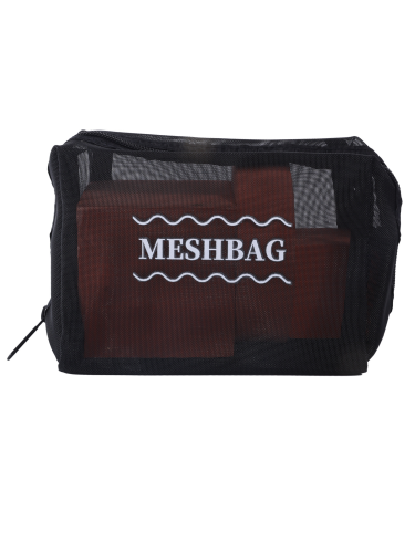 Salon System Makeup Bag Transparent Mesh with Zip Closure and Side Strap Assorted Colors