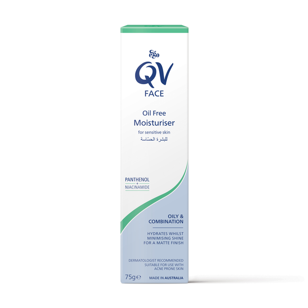 Qv Face Oil-Free Moisturiser Cream for Sensitive Skin 75g