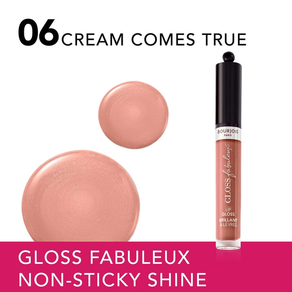 Bourjois Fabuleux Lip Gloss Cream Comes True High-Shine Argan Oil Vitamin E