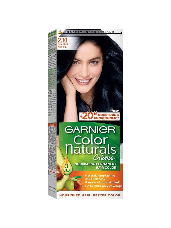 Garnier Color Naturals 2.1 Blue Black Permanent Hair Color with Conditioner