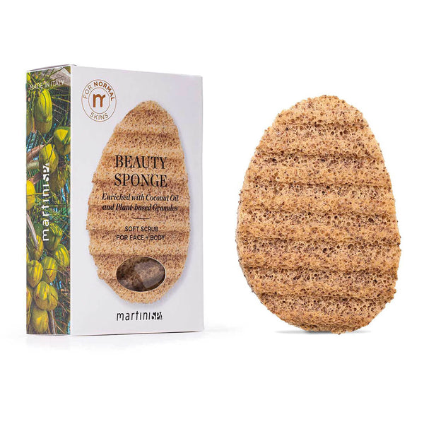 Martini Beauty Sponge Coconut Oil Exfoliating Bath Sponge for Normal Skin