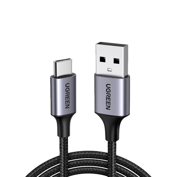 Ugreen USB to USB-C Nylon Braided Fast Charging Cable 3A Quick Charge 3.0 Gray 1m