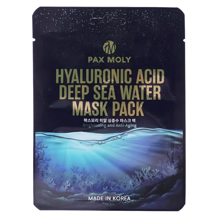 PAX MOLY Hyaluronic Acid Deep Sea Water Sheet Mask, 25 ml