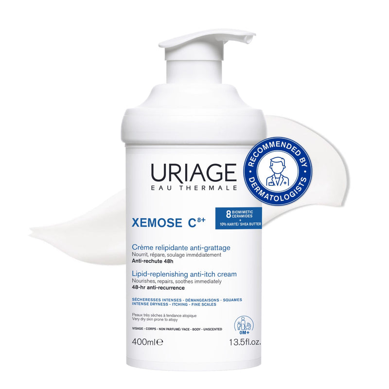 URIAGE XEMOSE C8+ Anti-Irritation Cream Shea Butter Dry Sensitive Skin 400ml