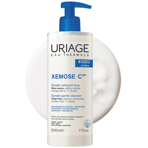 URIAGE Xemose C8+ Cleansing Gel-Cream Soap-Free Thermal Water Dry Skin
