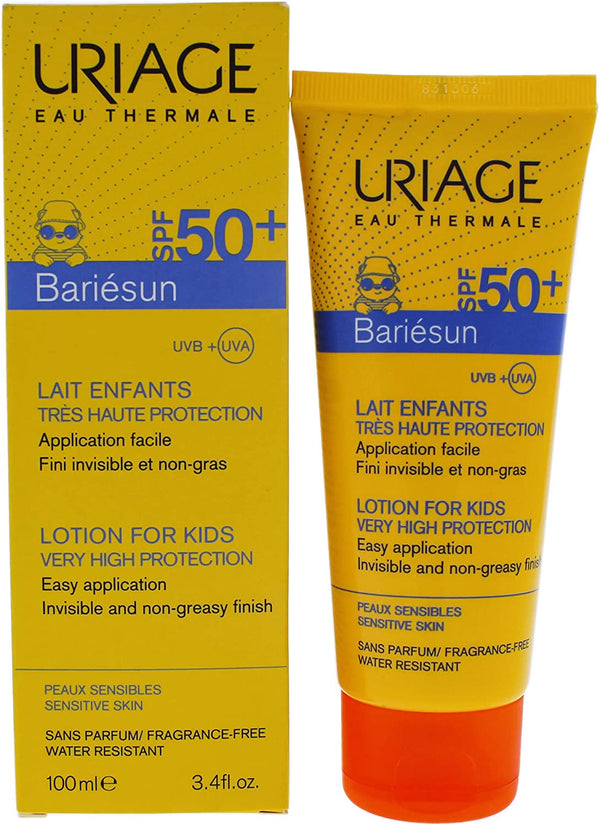 Uriage Bariesun Children's Sunscreen Lotion Very High UV Protection Fragrance-Free Alcohol-Free 100ml