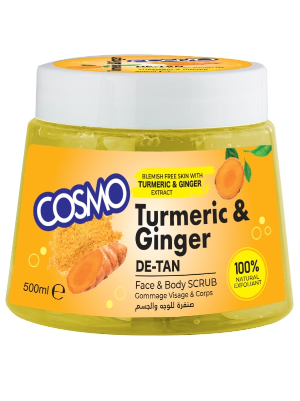 Cosmo Turmeric and Ginger Face & Body Scrub Exfoliating Formula 500 ml