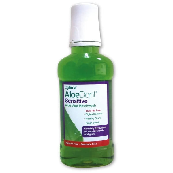 Aloedent Sensitive Alcohol-Free Fluoride-Free Mouthwash Natural Mint