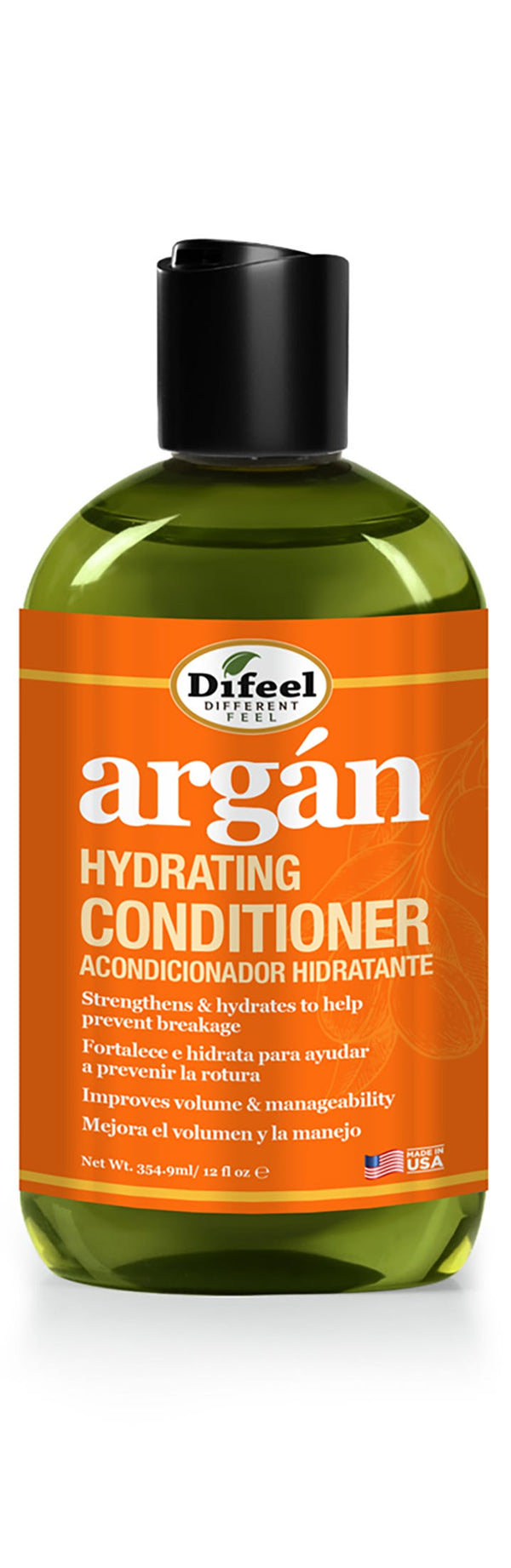 Difeel Argan Oil Hydrating Conditioner, Sulfate-Free Liquid Formula for Dry Hair