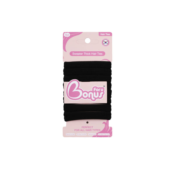 Bonus Sweater Hair Ties 8 Count HST-002