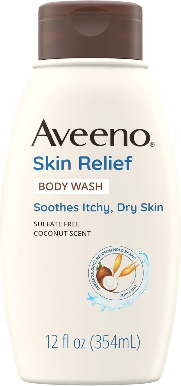 Aveeno Skin Relief Coconut Fragrance Body Wash Moisturizing Cleanser 354 ml