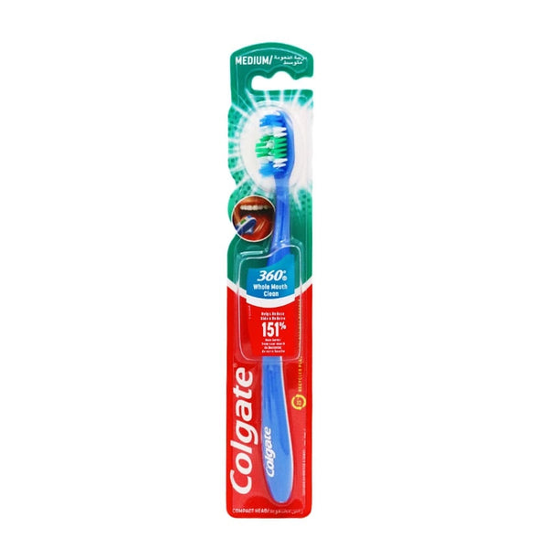 Colgate 360 Whole Mouth Clean Toothbrush Medium Bristles
