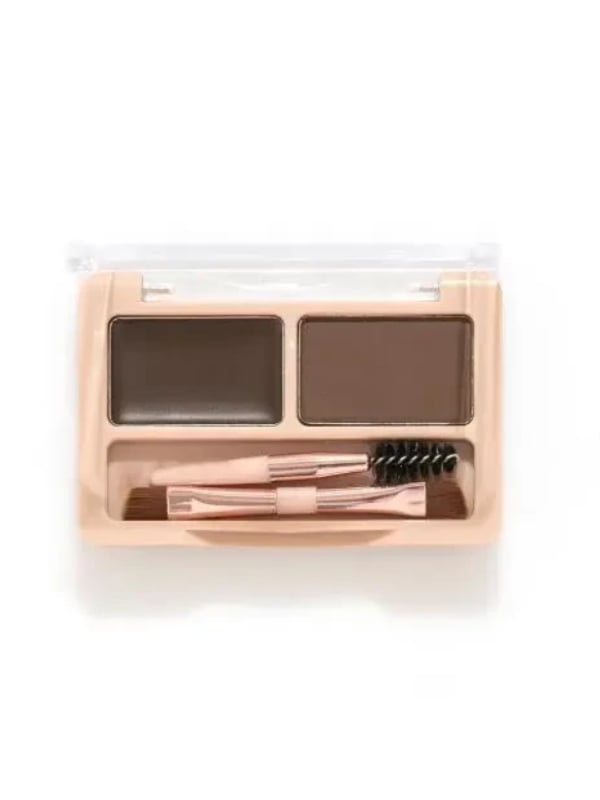 Katia Eyebrow Powder and Gel, Dark Brown, Waterproof with Two Brushes