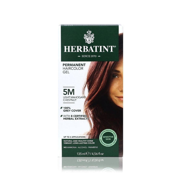 Herbatint Hair Color Gel 5M Light Mahogany Chestnut Ammonia-Free Herbal Formula