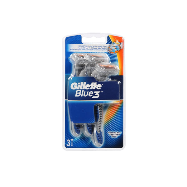 Gillette Blue 3 Triple-Blade Disposable Razors, 3 Pieces