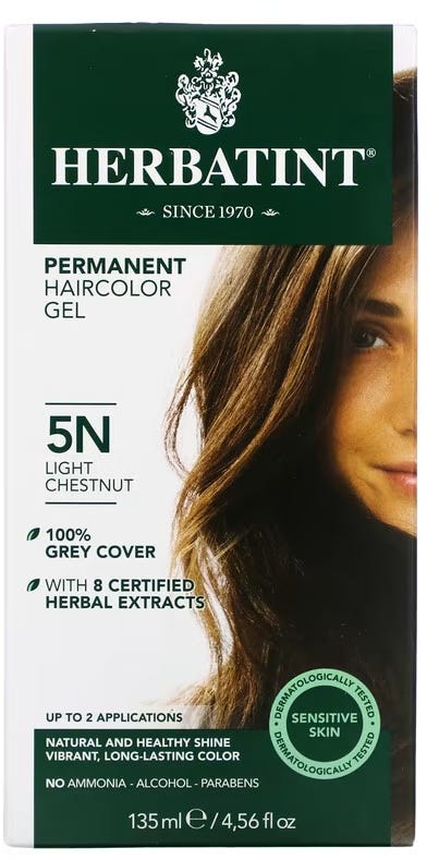 Herbatint Hair Color Gel 5N Light Chestnut, Herbal Extracts
