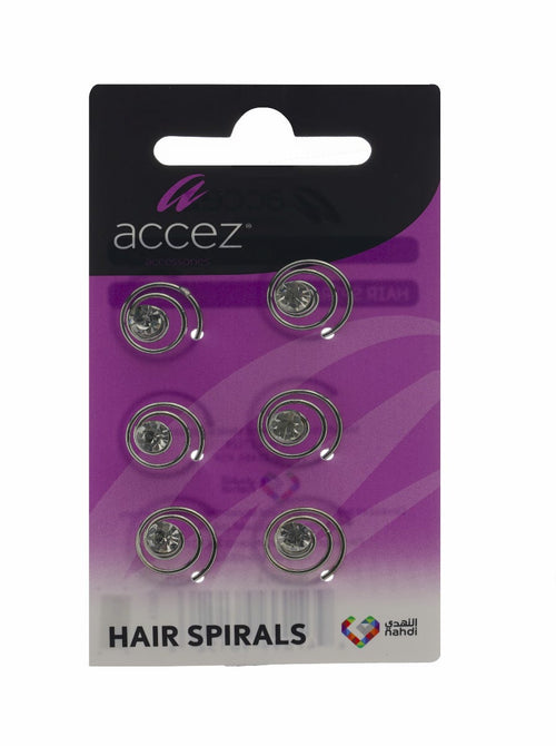 Accez Hair Spirals 6 Pieces