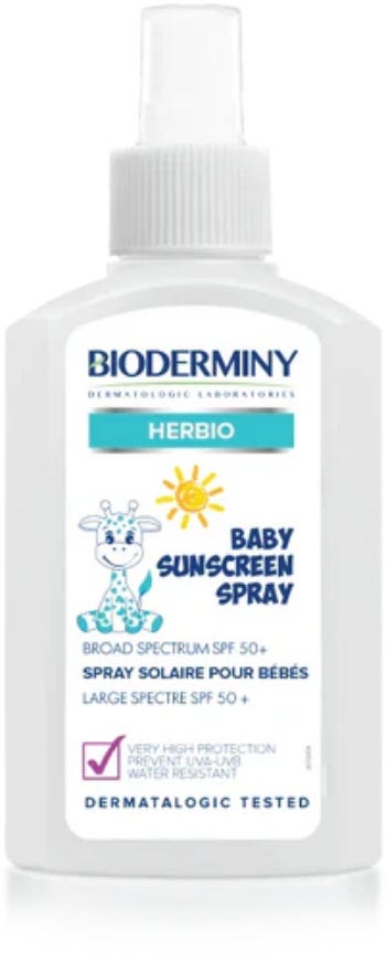 Bioderminy Herbio Baby Sunscreen Spray SPF 50+ UVA/UVB Protection 150 ml