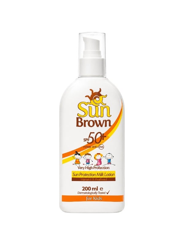 Sun Brown Kids Sunscreen Lotion SPF 50+ Vitamin E Panthenol 200ml