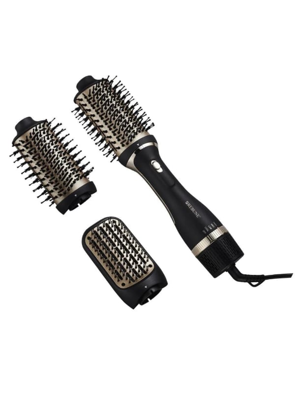 REBUNE RE-2131 Hair Dryer Brush 1200W Negative Ion Styling Tool, 3 Heat Levels, 2-Piece Set