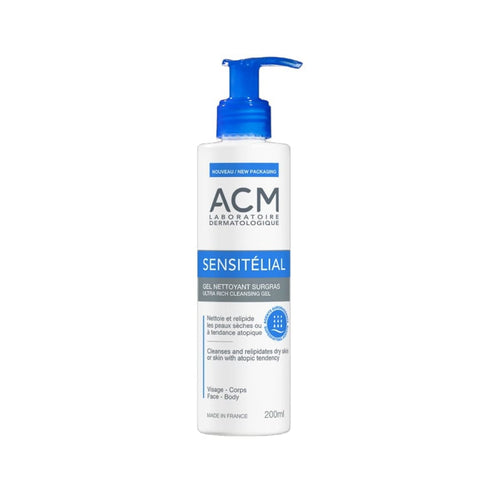 ACM Sensitelial Cleansing Gel Gentle Face and Body Cleanser for Sensitive Skin