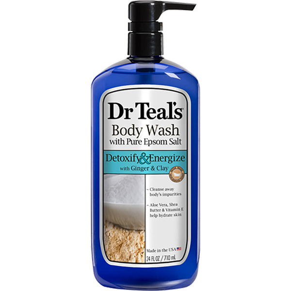 Dr Teal's Ultra Moisturizing Body Wash Gel Ginger & Clay with Aloe Vera 710ml