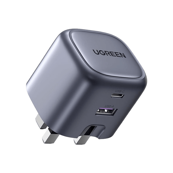 Ugreen Nexode GaN Wall Charger 35W USB-C and USB-A Ports Gray
