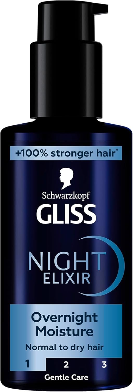 Gliss Night Elixir Overnight Moisture Hair Serum Normal to Dry Hair 100 ml