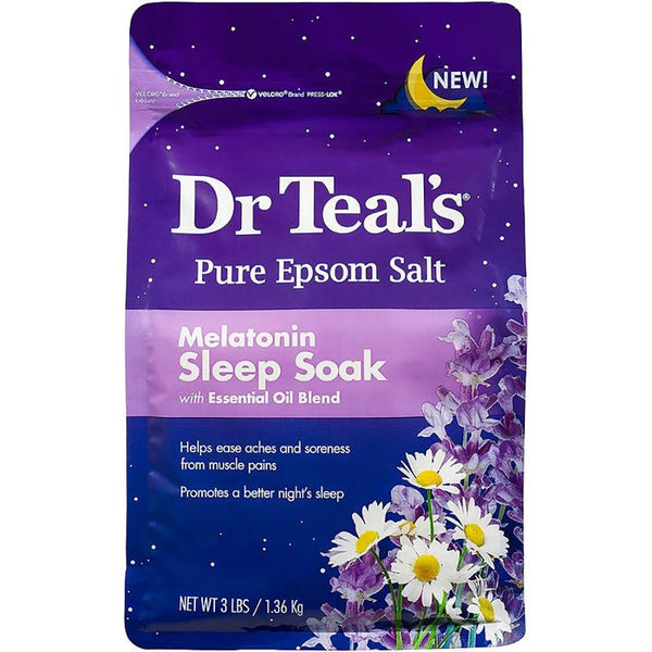 Dr Teal's Melatonin Sleep Soak Epsom Salt Bath Soak Lavender Chamomile 1360 g