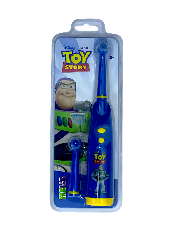 FABLAB Toy Story Battery-Powered Soft Toothbrush, Rubber Handle, Extra Brush Head