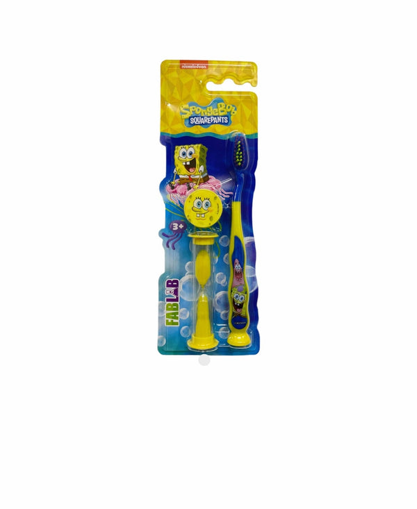 Fablab SpongeBob Soft Children's Toothbrush with Sand Hourglass Timer
