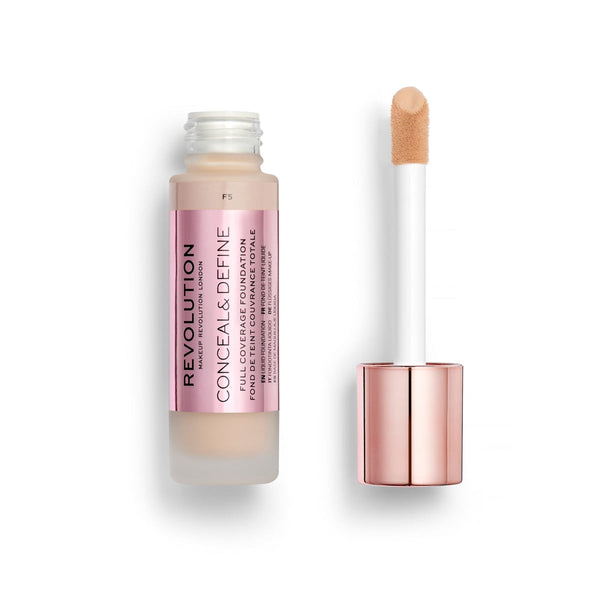Makeup Revolution Conceal & Define Foundation Demi-Matte Full Coverage F5
