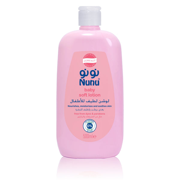Nunu Baby Lotion Moisturiser with Lanolin and Allantoin Pink 500 ml