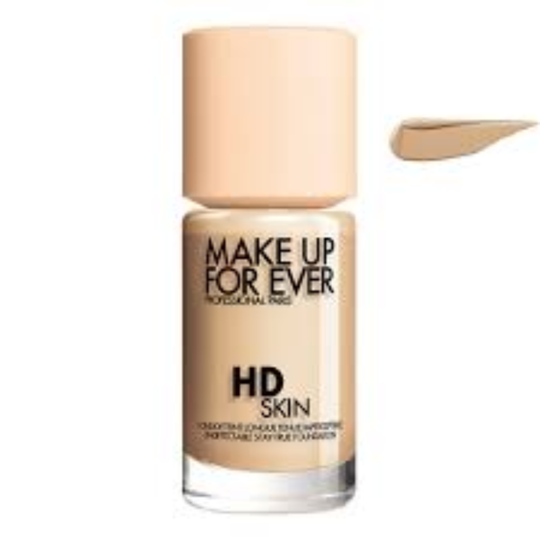Make Up For Ever HD Skin Foundation Liquid Semi-Matte Buildable Coverage 1R12