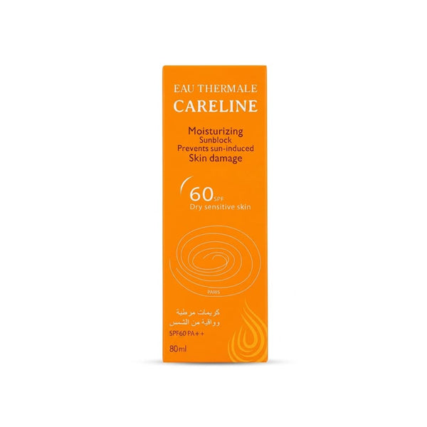Careline Moisturising Sunscreen SPF 60 for Dry and Sensitive Skin, 80 ml