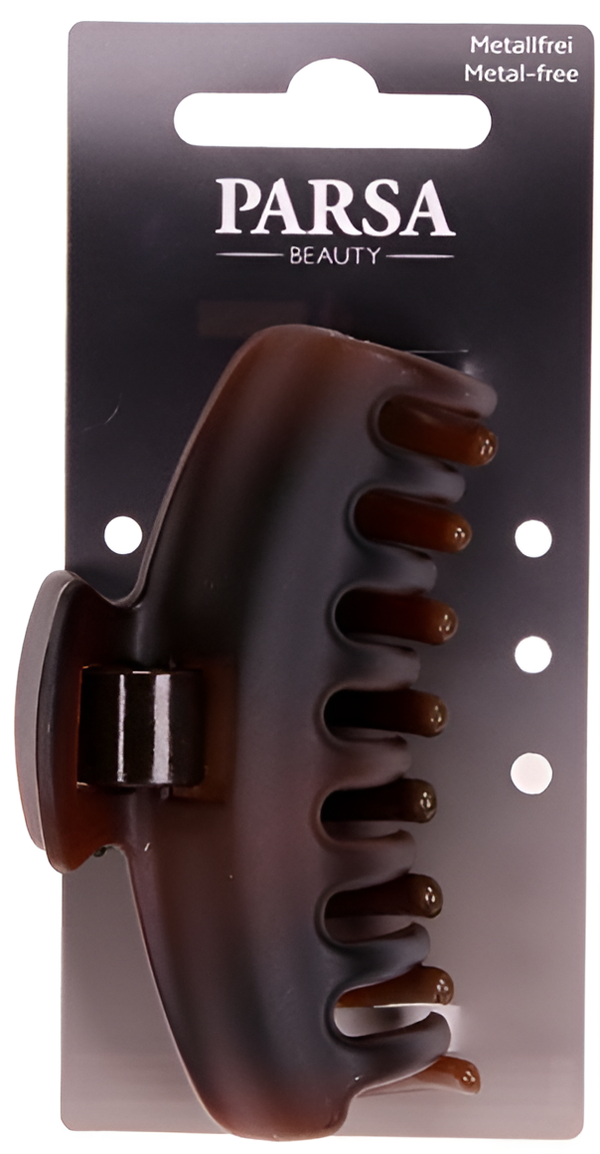 Parsa T-Shell Metal-Free Big Matte Hair Claw Clip Brown 1 Pc