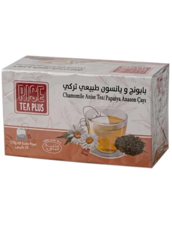 Rise Plus Turkish Chamomile & Anise Herbal Tea, 20 Tea Bags, 1.75g Each