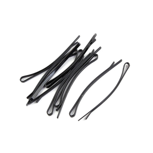 Accez Hair Pins Black Large Steel Bobby Pins, Coated Tips, 75 Pieces