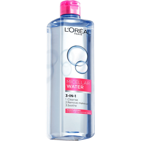 L'Oreal Paris Nourish Micellar Water Makeup Remover, 3-in-1 Cleansing Formula, 400 ml