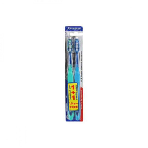 Trisa Flex Toothbrush Flexible Head Medium 1+1 Pack, 2 Pieces