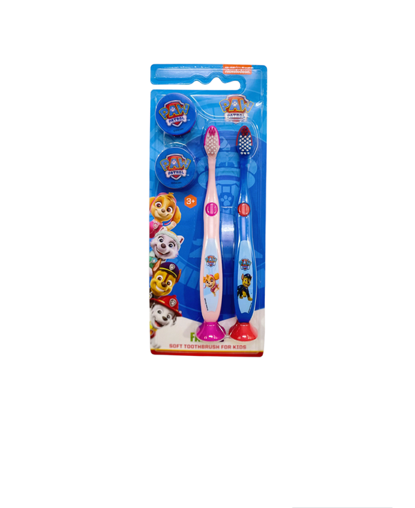 Fablab Paw Soft Toothbrush Twins, Rubber Base and Gum-Protecting Head